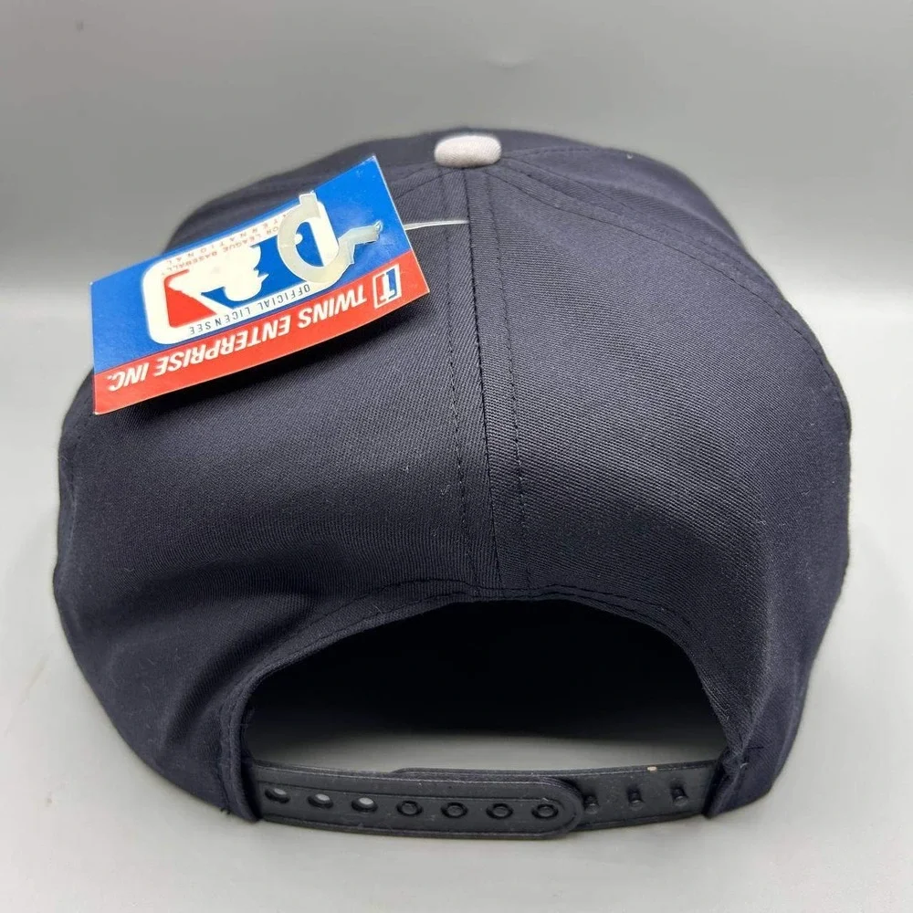 Vintage New York Yankees Hat Men Black Twins Enterprise MLB Snap Back Cap New